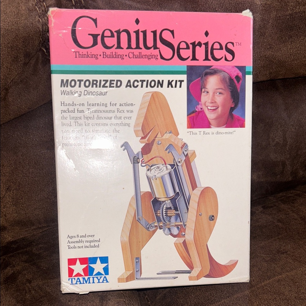 Wooden Dinosaur Motorized Action Kit 9”H x 6.6”W x 2.1”D